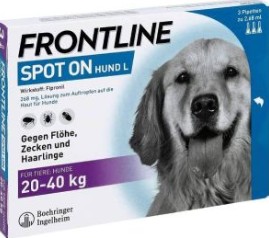Fontline für große Hunde zur Bekämpfung von Flöhen